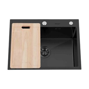 Lavaplatos Deluxe Sobre Cubierta Domsa Mds6046-black 60x46x21cm (incluye Accesorios)