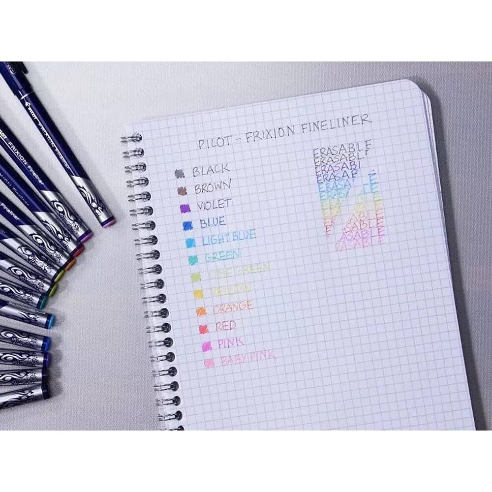 Set De Lapices Pilot Frixion Fineliner X 12 Unidades image number 4.0