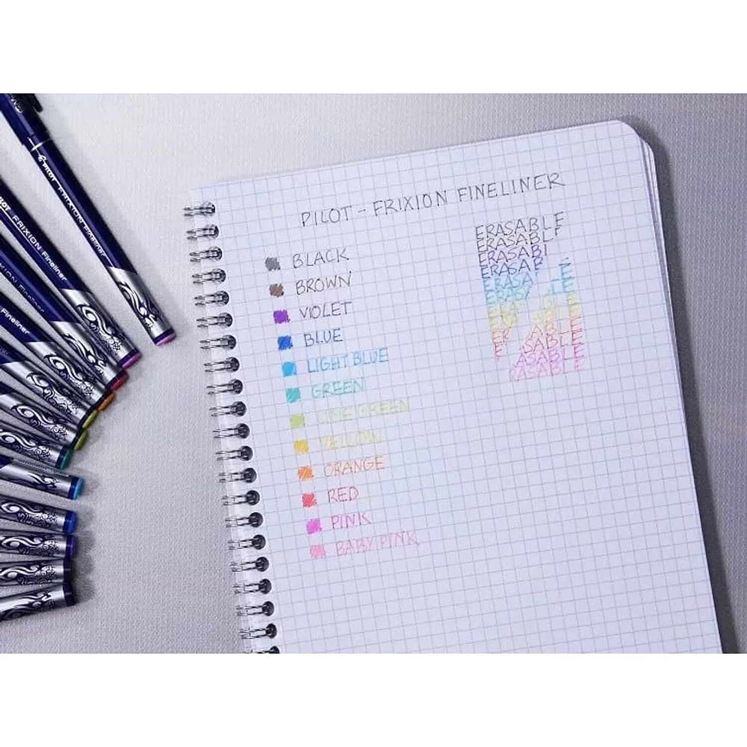Set De Lapices Pilot Frixion Fineliner X 12 Unidades image number 4.0