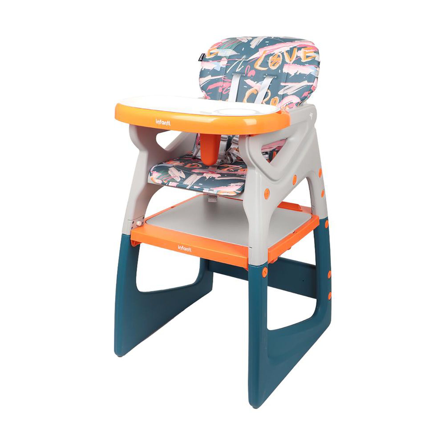 Silla Comer Alta Sit-up Plus Naranja/azul Infanti image number 1.0