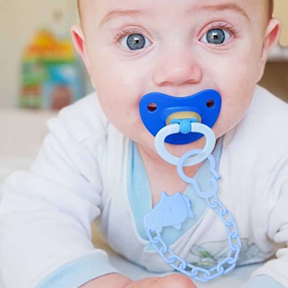 Porta Chupete Clip Plastico Cadena Afirmador Colgante image number 3.0