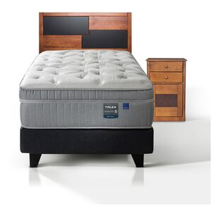 Cama Europea Flex Paradise / 1.5 Plazas / Base Normal + Respaldo