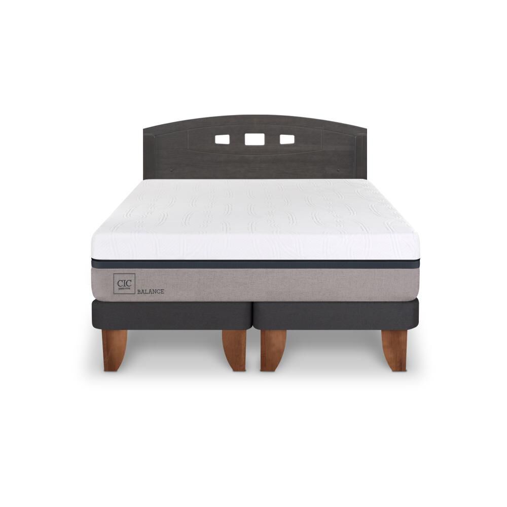 Cama Europea Cic Balance / 2 Plazas / Base Dividida + Respaldo image number 0.0