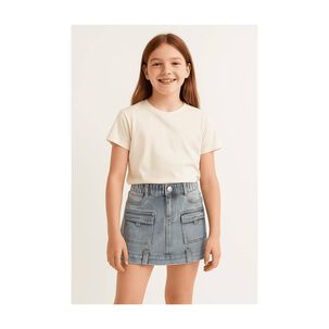 Falda Cargo Ni&ntilde;a Con Bolsillos Moda Infantil 2025