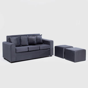 Sofá Almore Paris + 2 Pouf / 5 Cuerpos
