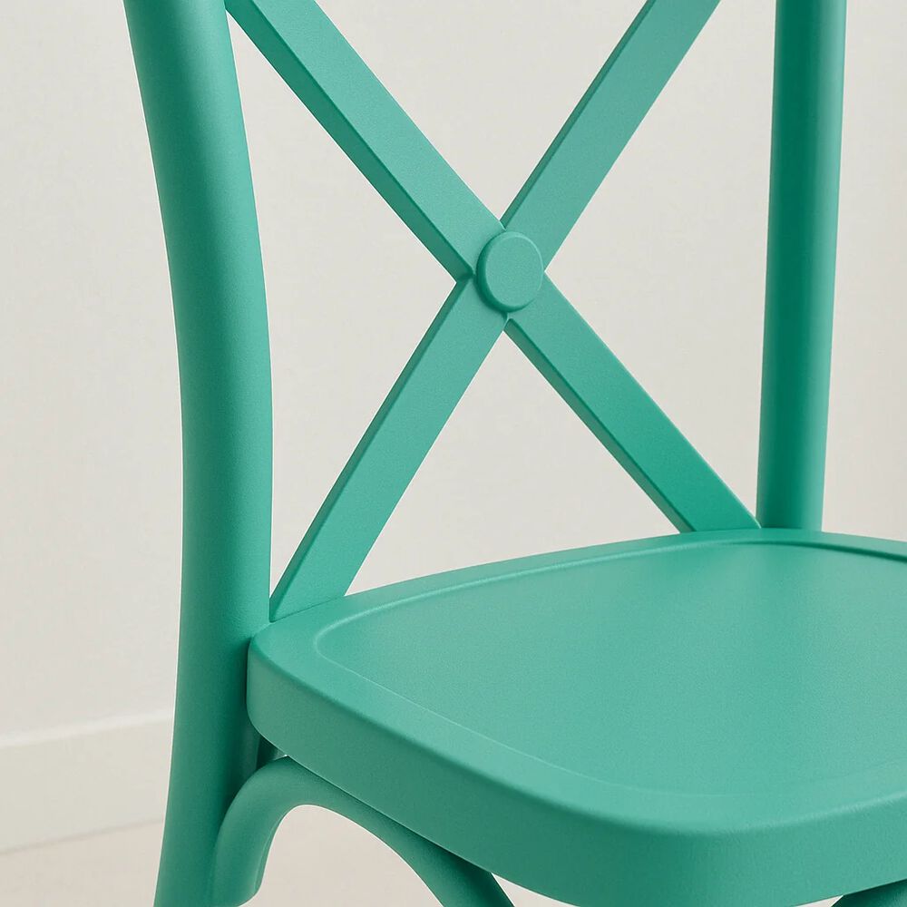 Silla Crossback Danubio De Terraza Exterior O Comedor - Menta image number 5.0
