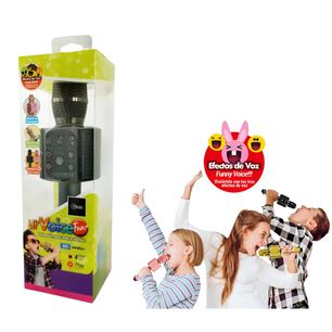 Parlante Port&aacute;til Tipo Micr&oacute;fono C/ Soporte Smartphone Black