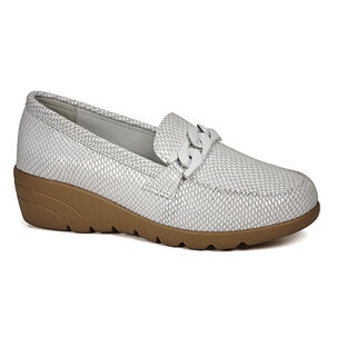 Mocasín Cuero Hadassa Blanco