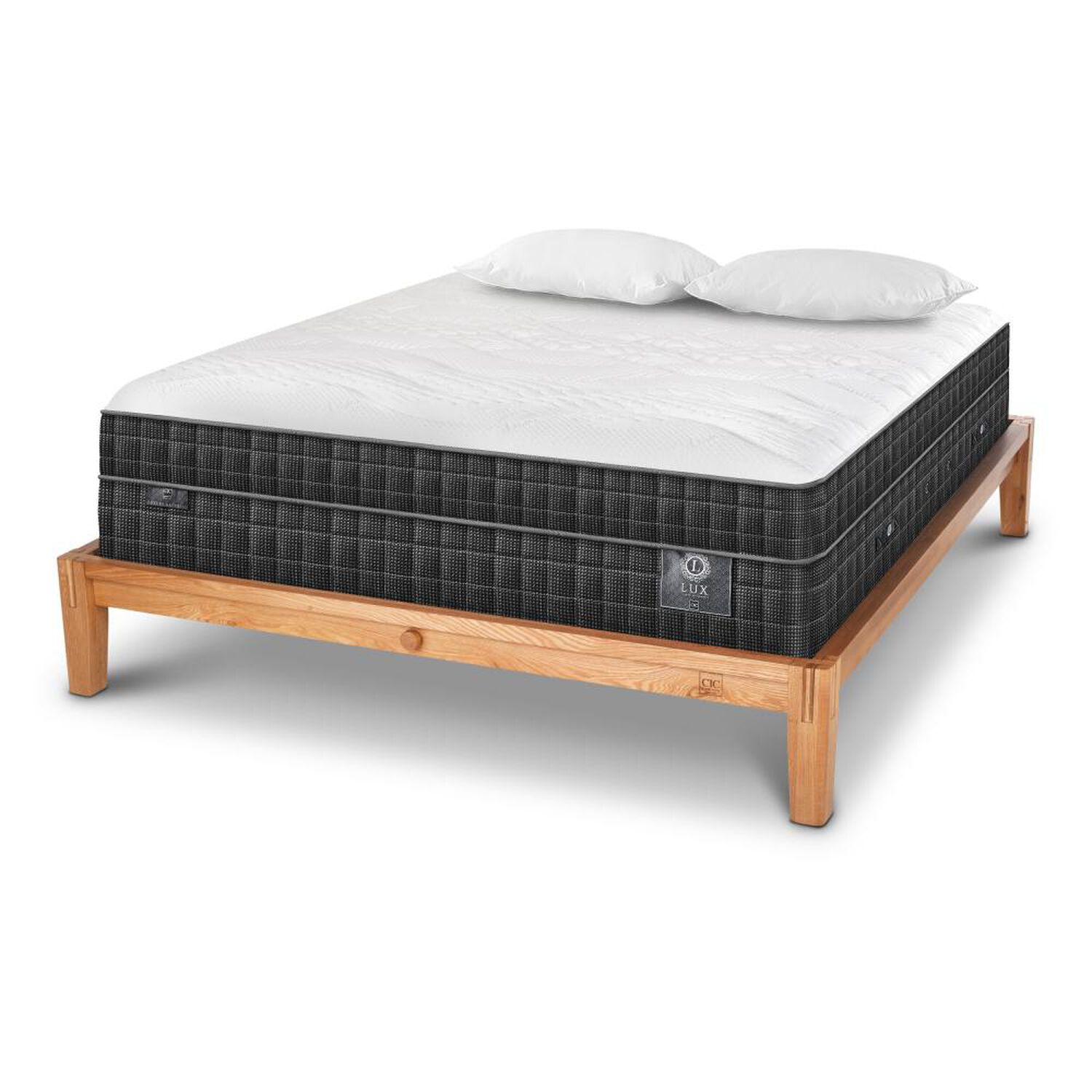 Cama Europea Cic Lux / 2 Plazas / Base Normal + Almohadas image number 1.0