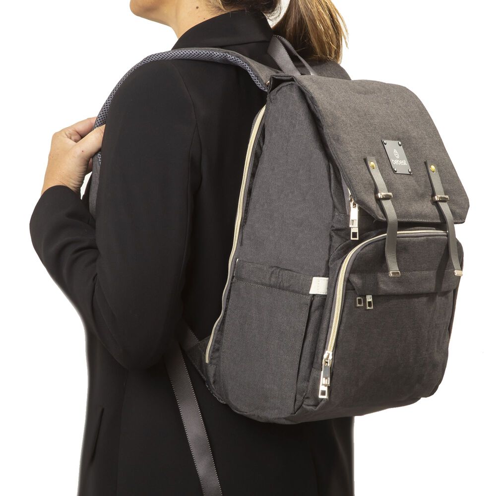 Mochila Maternal Mudador Bebesit Melange - Negro image number 4.0