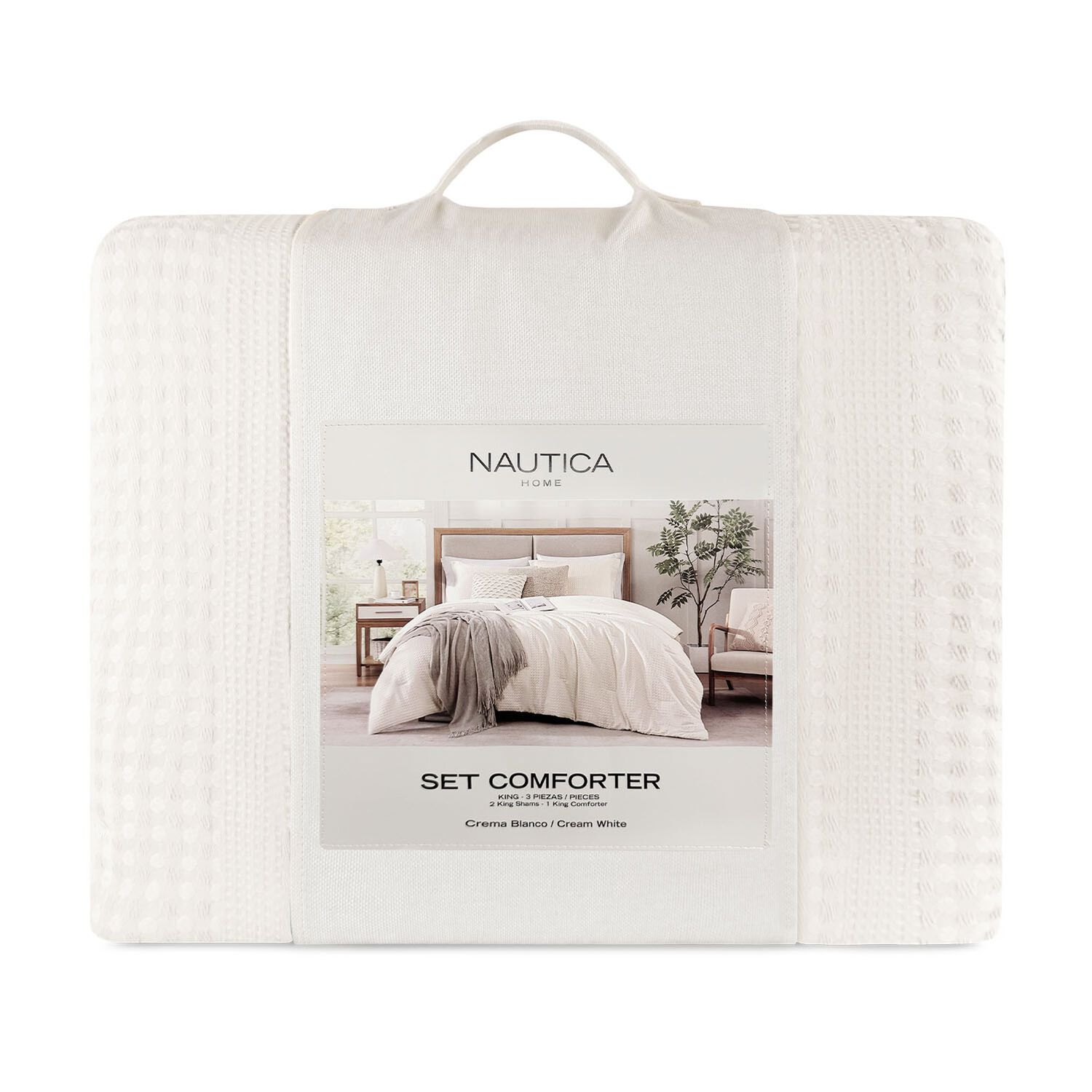 Cubrecama King Reversible + Fundas Nautica Home Blanco image number 1.0