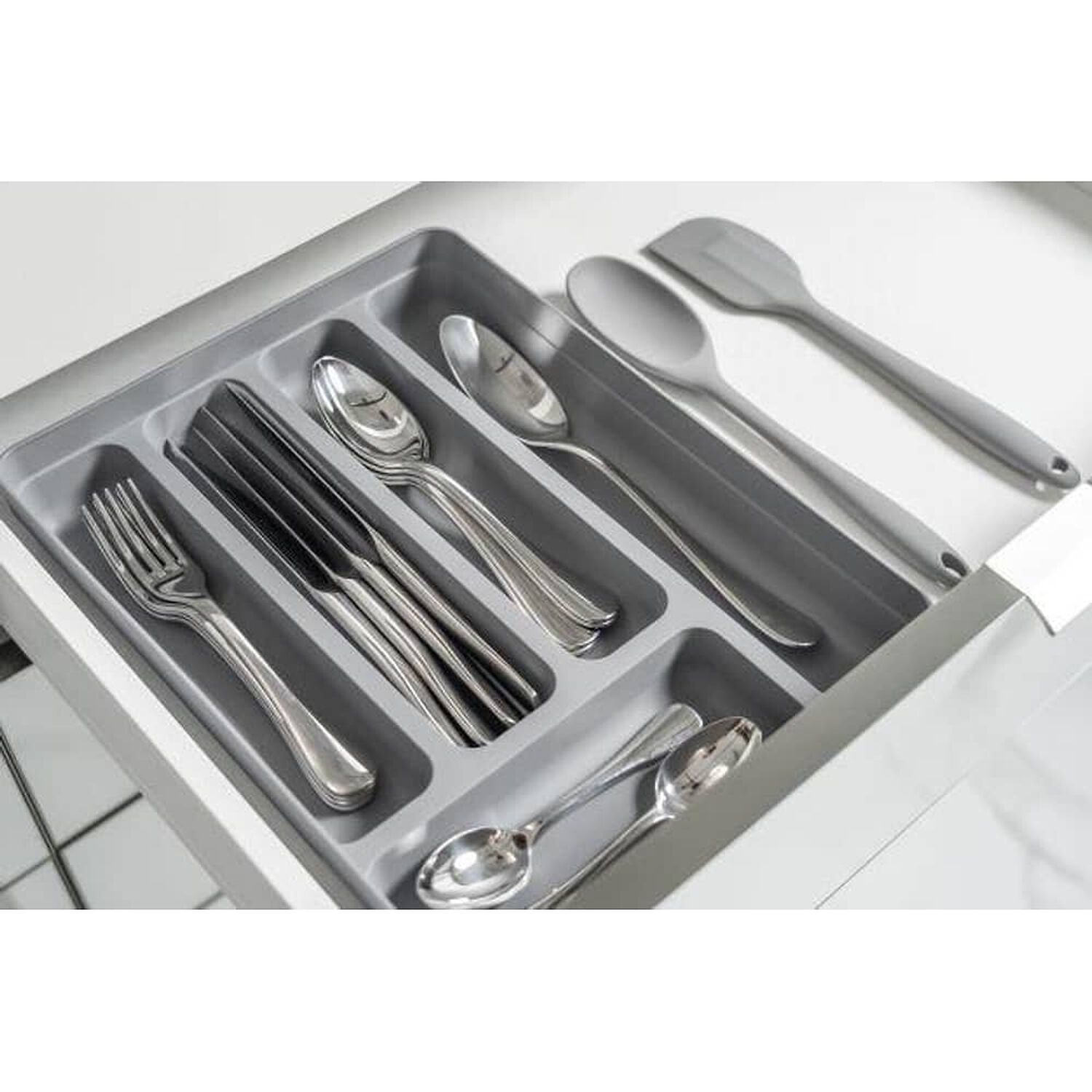 Organizador De Cubiertos Logic Gris image number 1.0