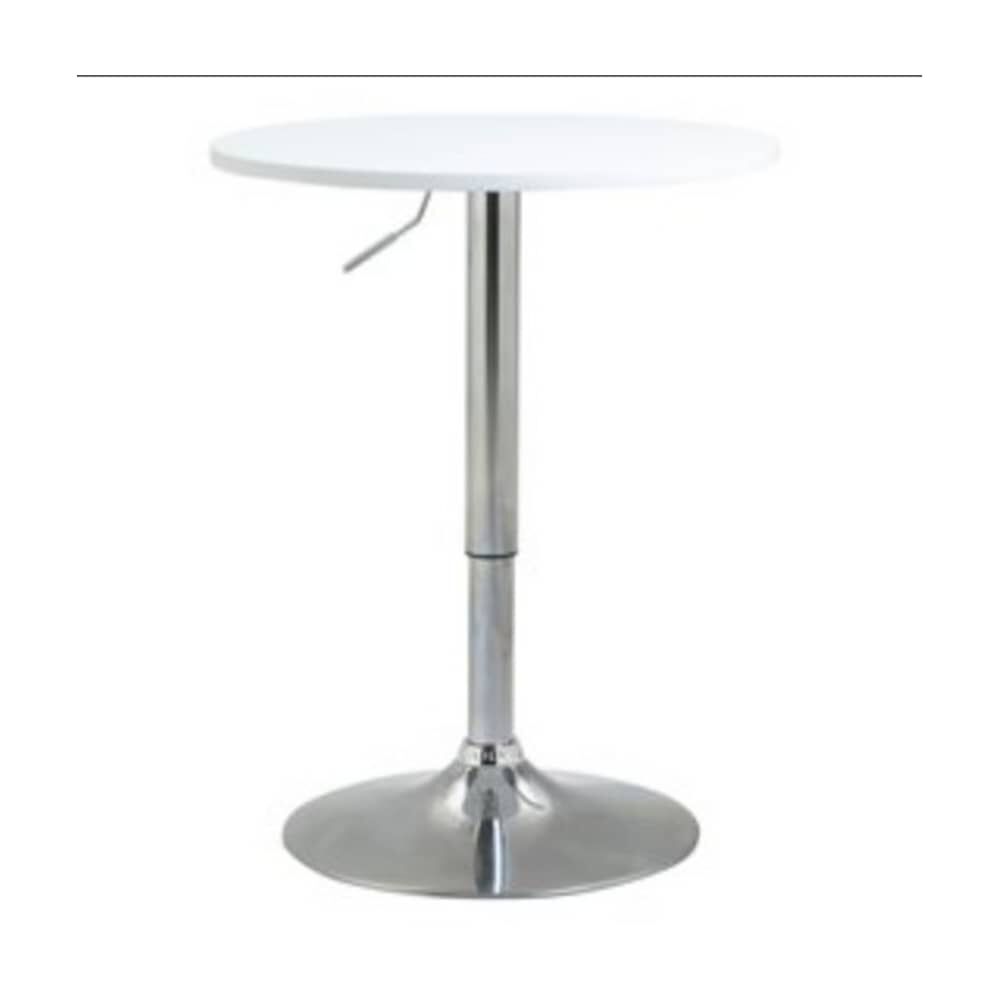 Mesa De Bar Altura Regulable 60 Cm Mdf Color Blanco image number 0.0