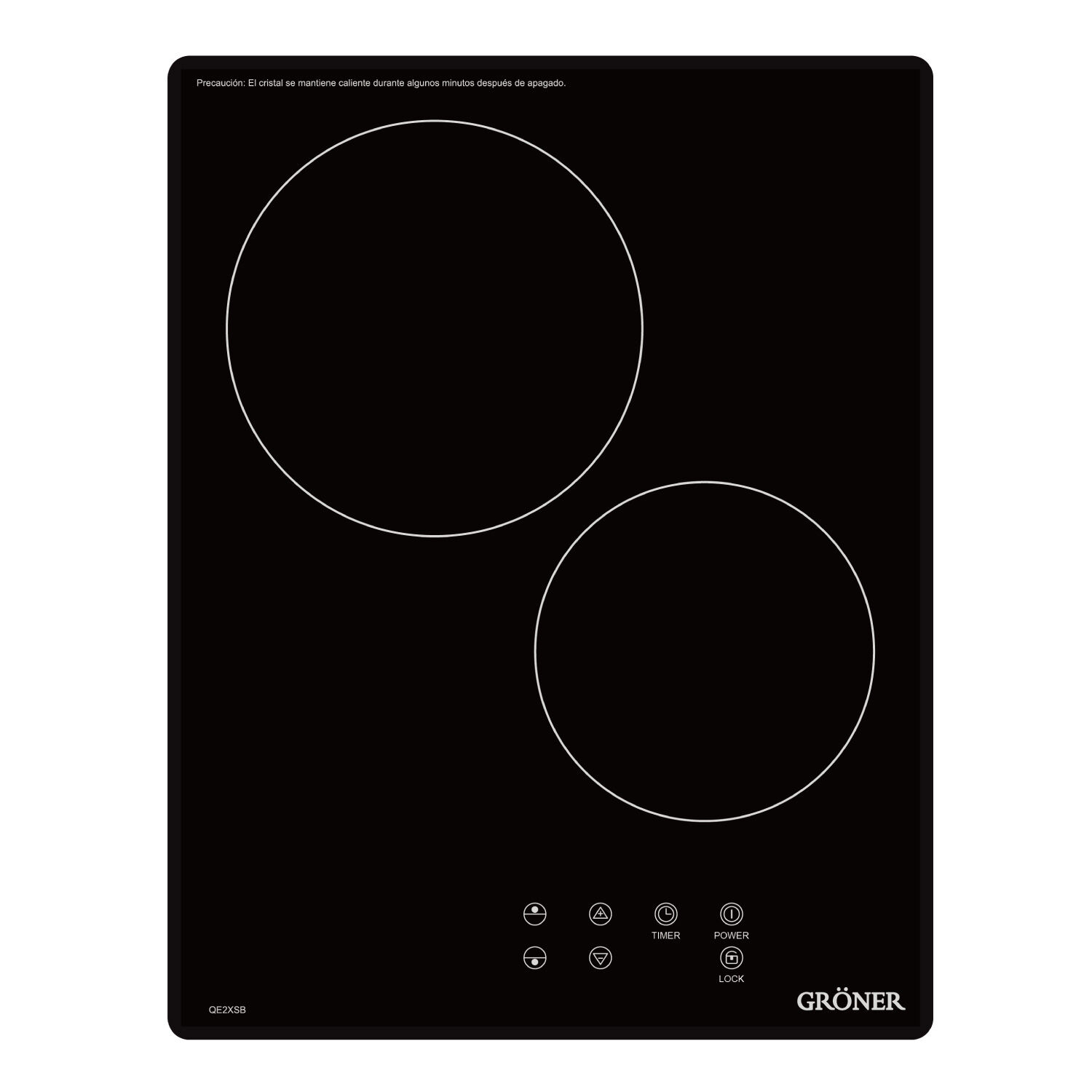 Encimera Vitrocer&aacute;mica Groner Touch Black Xs 2q image number 0.0