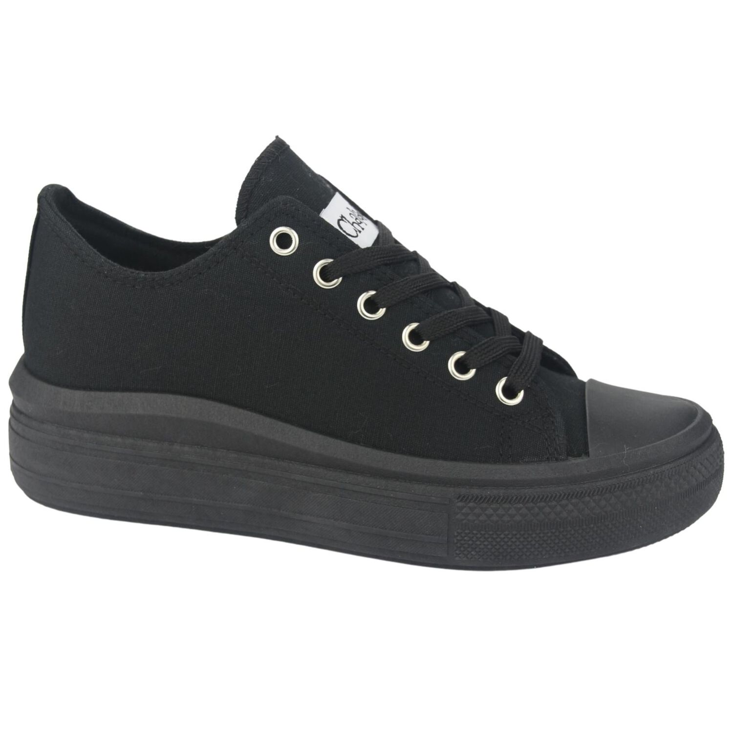 Zapatilla Chalada Mujer Clu-10 Negro Plataforma image number 0.0
