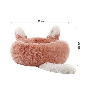 Cama Redonda Tipo Orejas Perros Y Gatos 50cm Antideslazante