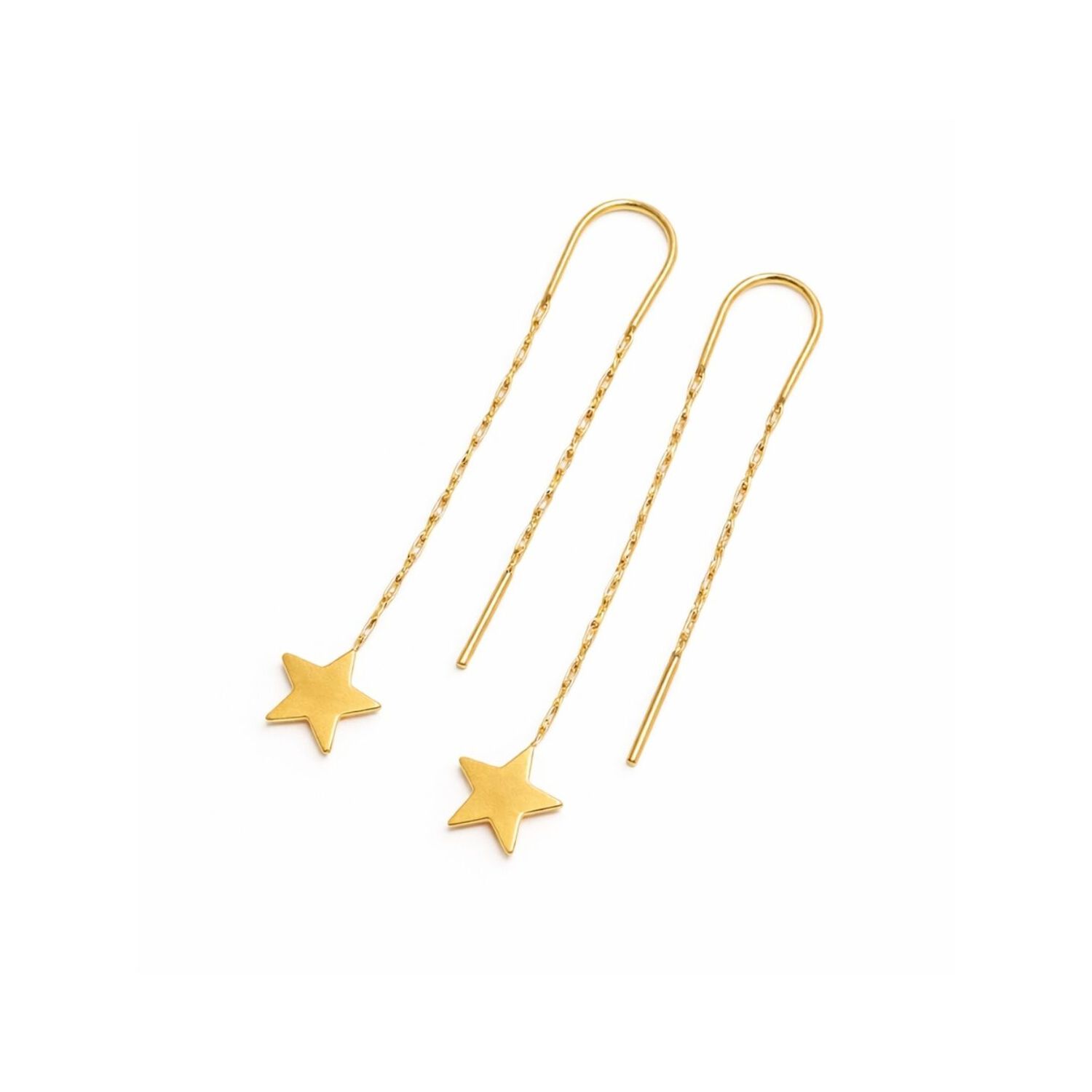 Aros Cadenas Oro 18k 3cm Colgantes 1.5gr Regalo Mujer image number 0.0