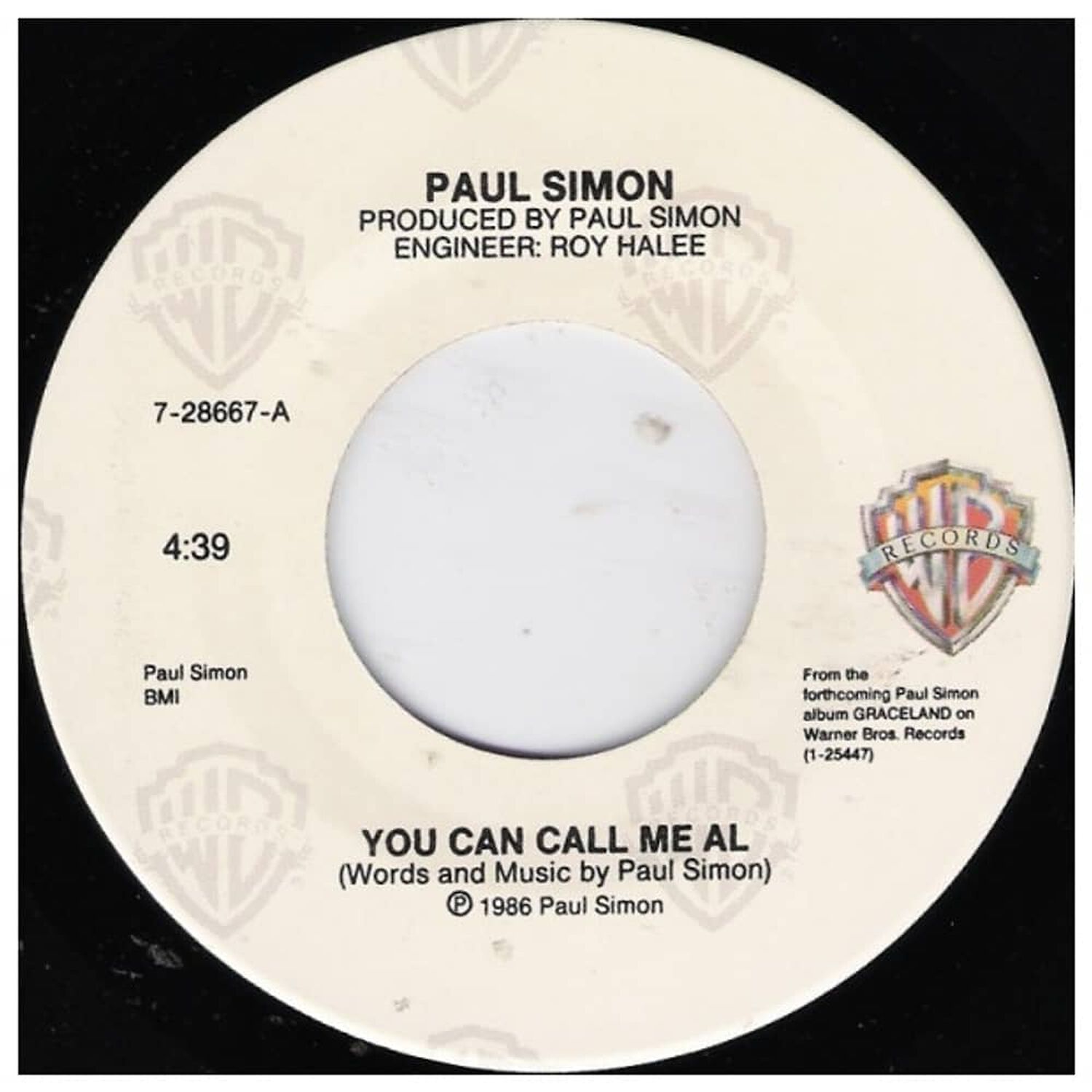 Paul Simon - You Can Call Me Al | 7" Single Vinilo Usado image number 2.0