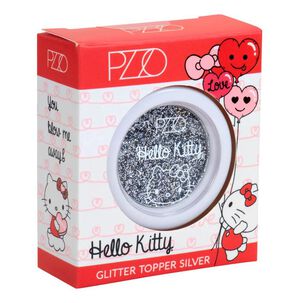 Topper De Glitter Petrizzio Hello Kitty Silver