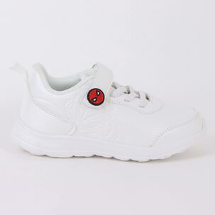 Zapatilla Escolar Ni&ntilde;o Velcro Spiderman Blanco Marvel