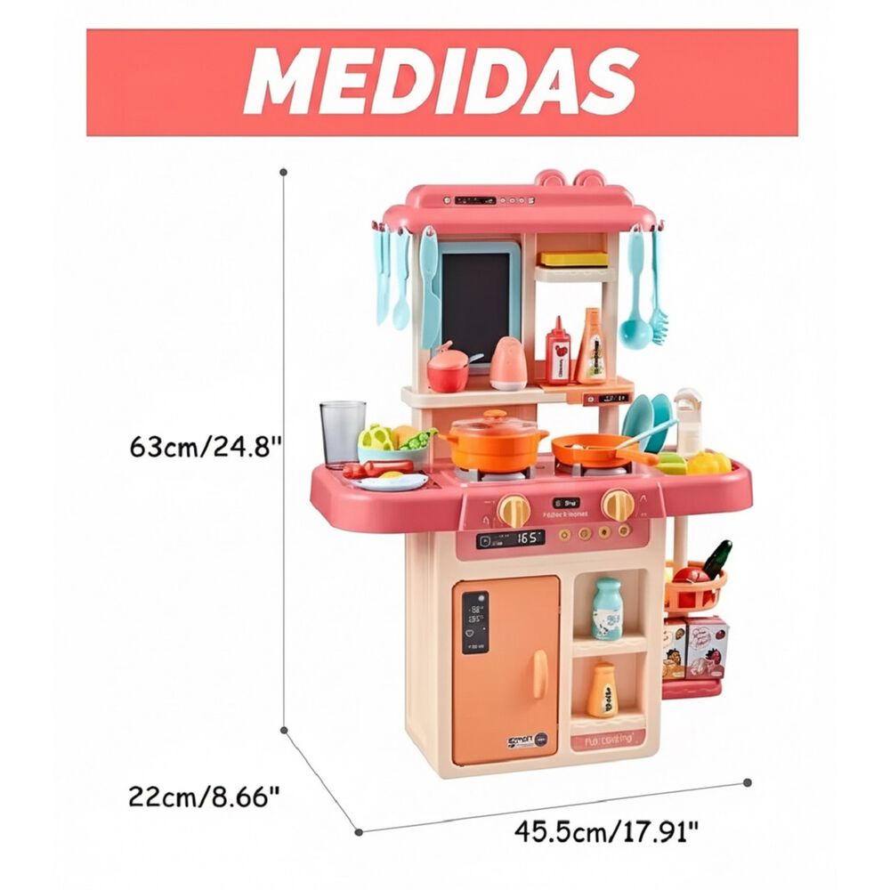 Cocina Infantil Grande 50pcs Con Spray Y Sonidos image number 8.0