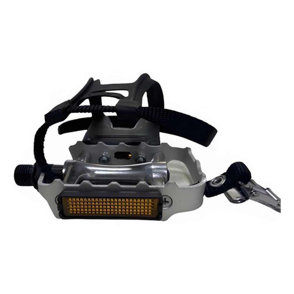 Pedales Bicicleta Mtb Ruta Aluminio Con Puntillas Y Correa image number 1.0