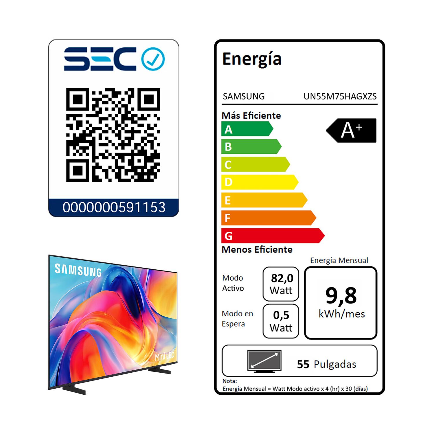 55 Mini Led M75h 4k Samsung Smart Tv 2026 image number 8.0
