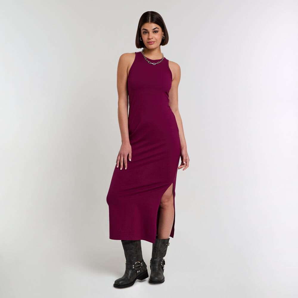 Vestido Jersey Largo Sin Mangas Cuello Redondo Mujer Rolly Go image number 0.0
