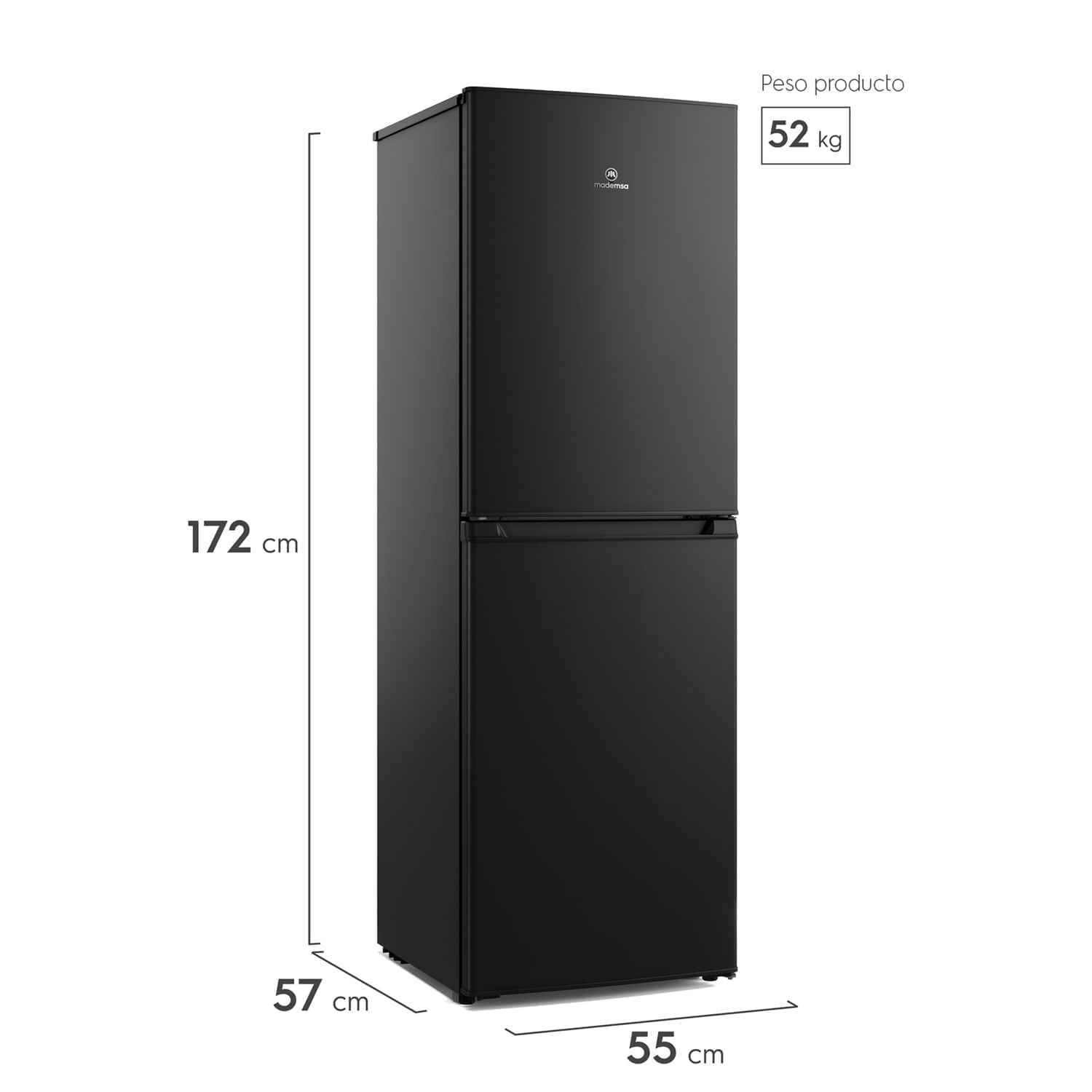 Refrigerador 248l Fr&iacute;o Directo Bottom Freezer Med250b Negro image number 2.0