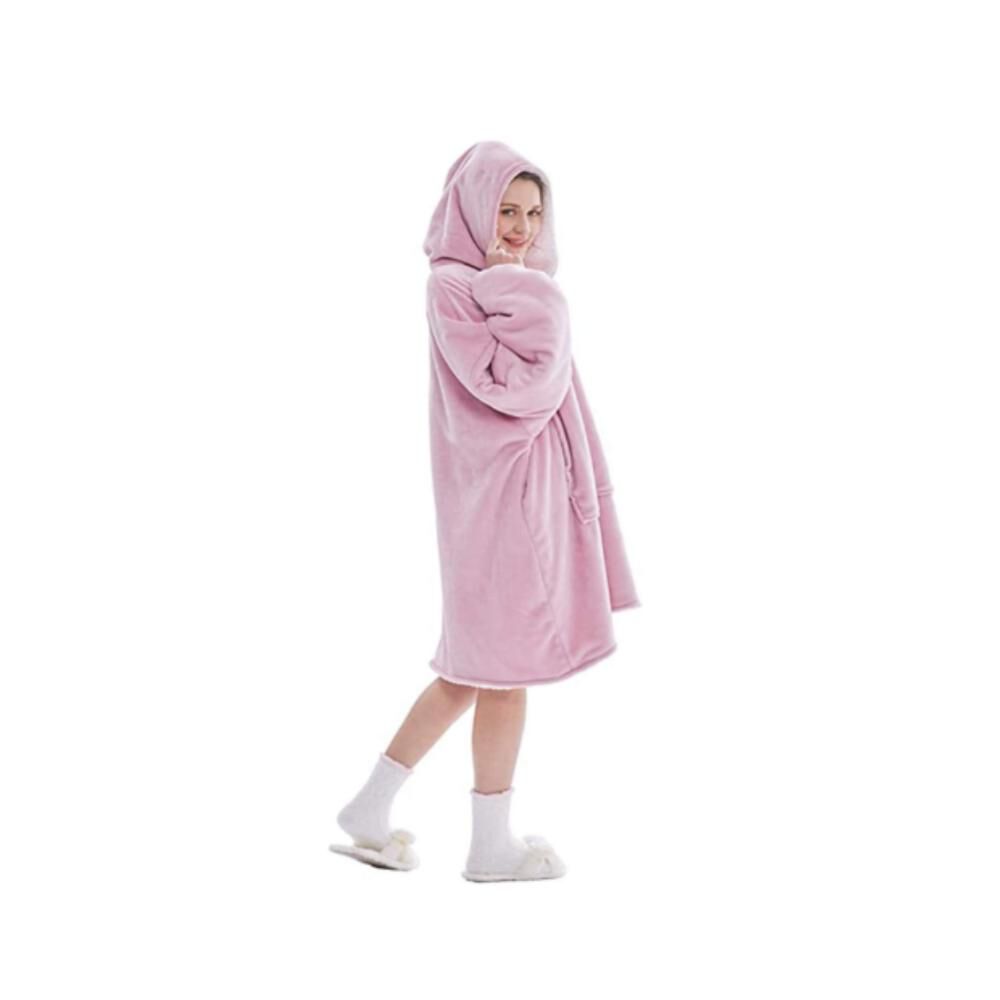 Poleron Felpa Con Capucha Manta Polar Bata Frazada Inviern image number 39.0