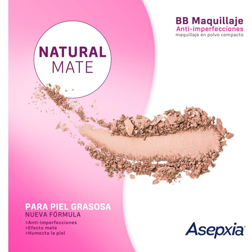 Maquillaje Polvo Asepxia Beige Mediano image number 1.0