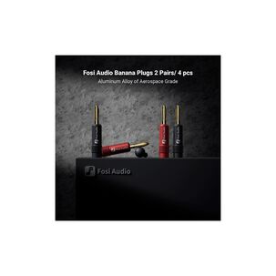 Conectores Bananas Hifi Fosi Audio - 2 Pares / 4 Pcs