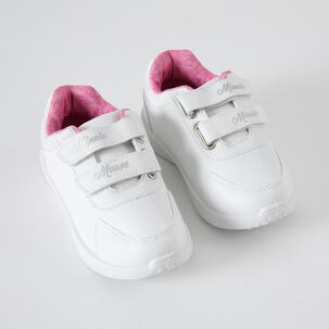 Zapatilla Escolar Niña Minnie Blanco