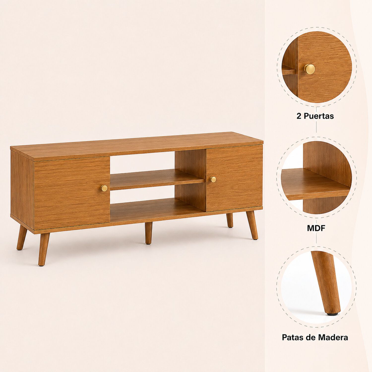 Rack De Tv Atria - Rustica image number 4.0