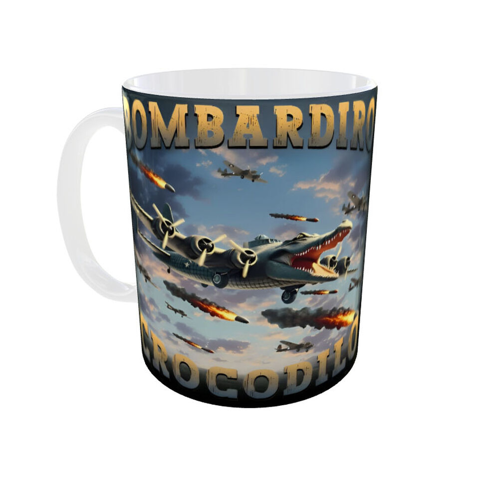 Taza Bombardiro Crocodilo Regalo Diseño Único 325 Ml image number 0.0