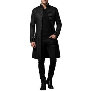 Abrigo Largo G&oacute;tico Noche Steampunk Cosplay G&oacute;tico Victoriano