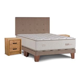 Cama Europea Celta Natural Bamboo / Super King / Base Dividida + Set De Maderas
