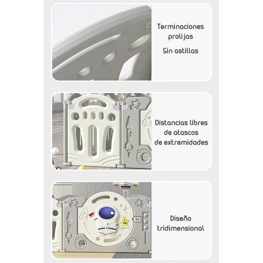 Corral Bebe Armado 153x160cm Con Accesorios Lubabycas image number 4.0