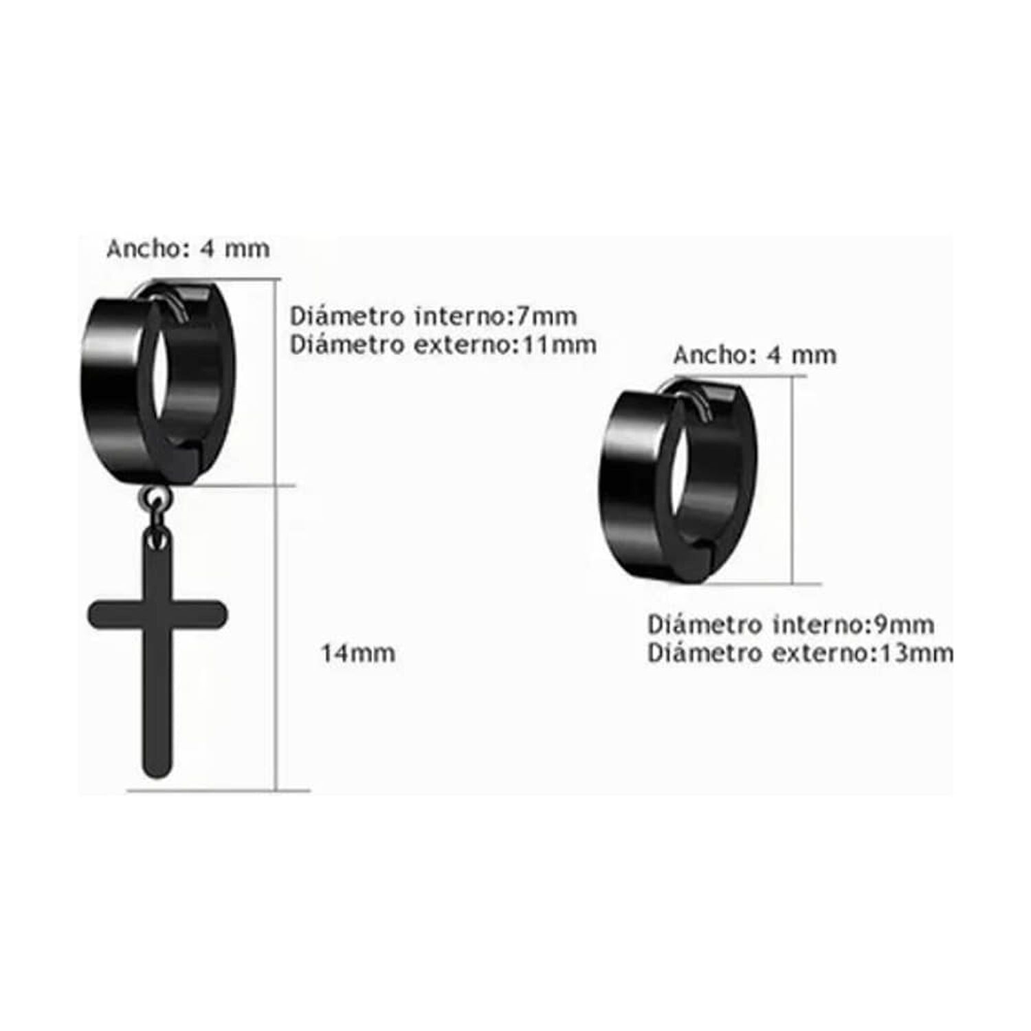 Pack 8 Pares Aretes Hombre Con Piercing, Arracadas Hombre image number 1.0