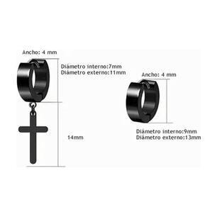 Pack 8 Pares Aretes Hombre Con Piercing, Arracadas Hombre