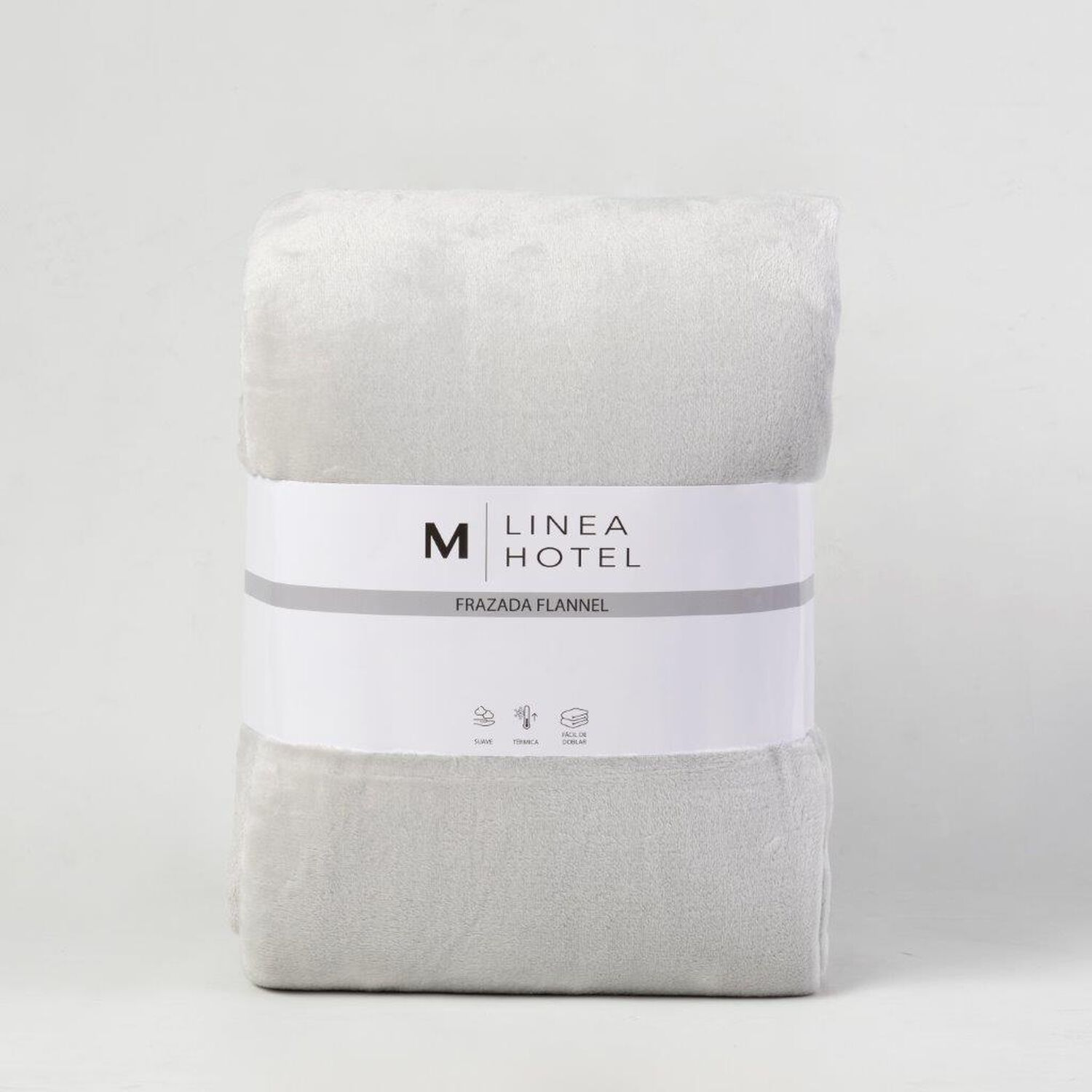 Frazada Flannel Linea Hotel King Gris Claro image number 2.0
