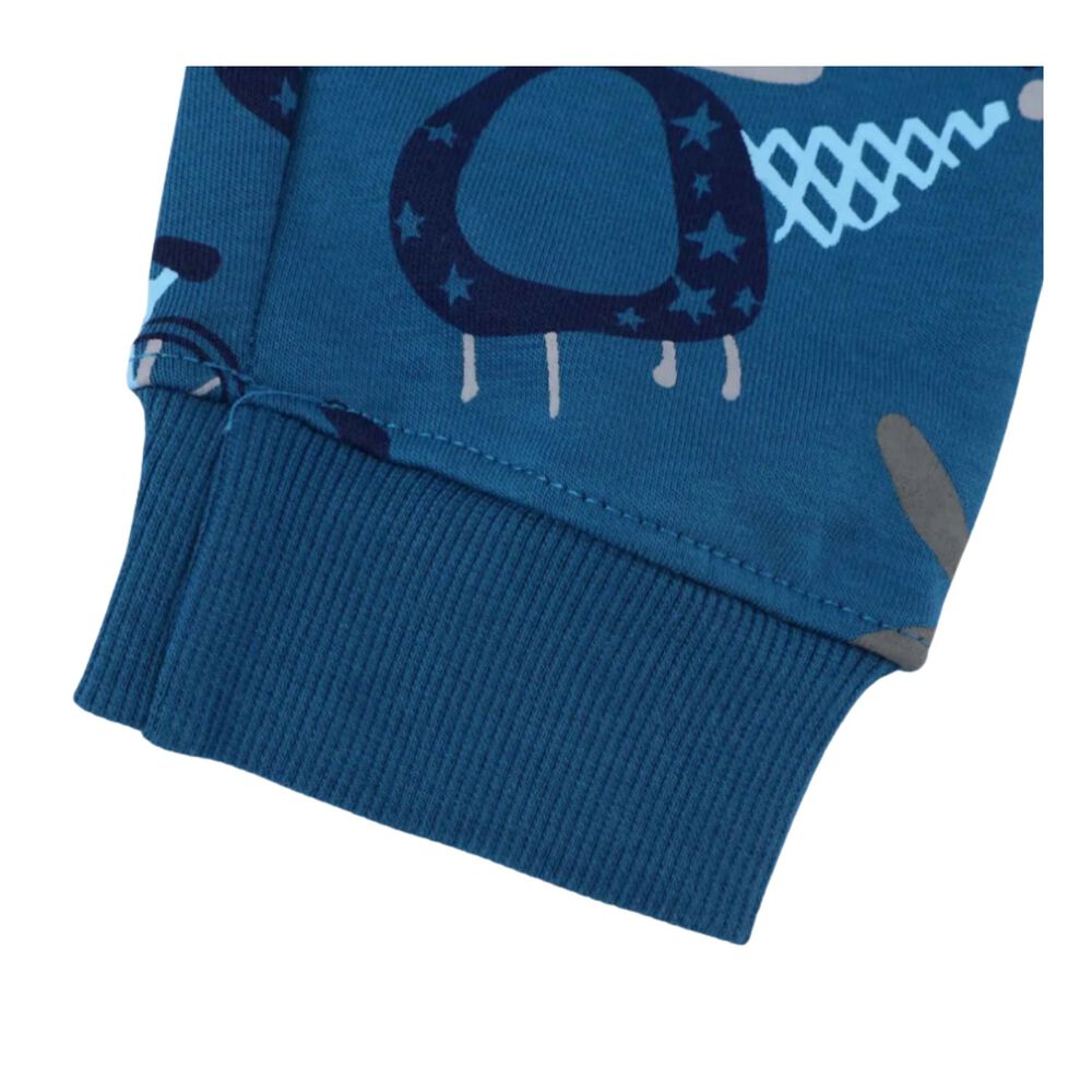 Pantalon Buzo 100% Algod&oacute;n Jump Kids Azul Helicopteros image number 2.0