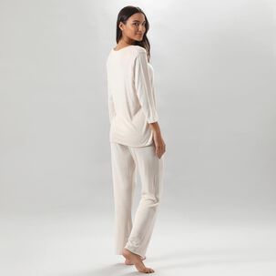 Pijama Mujer Manga 3/4 Flores