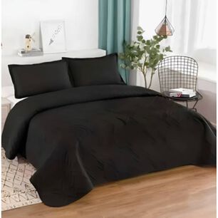 Cubrecama Quilt De Verano 2 Plazas Negro
