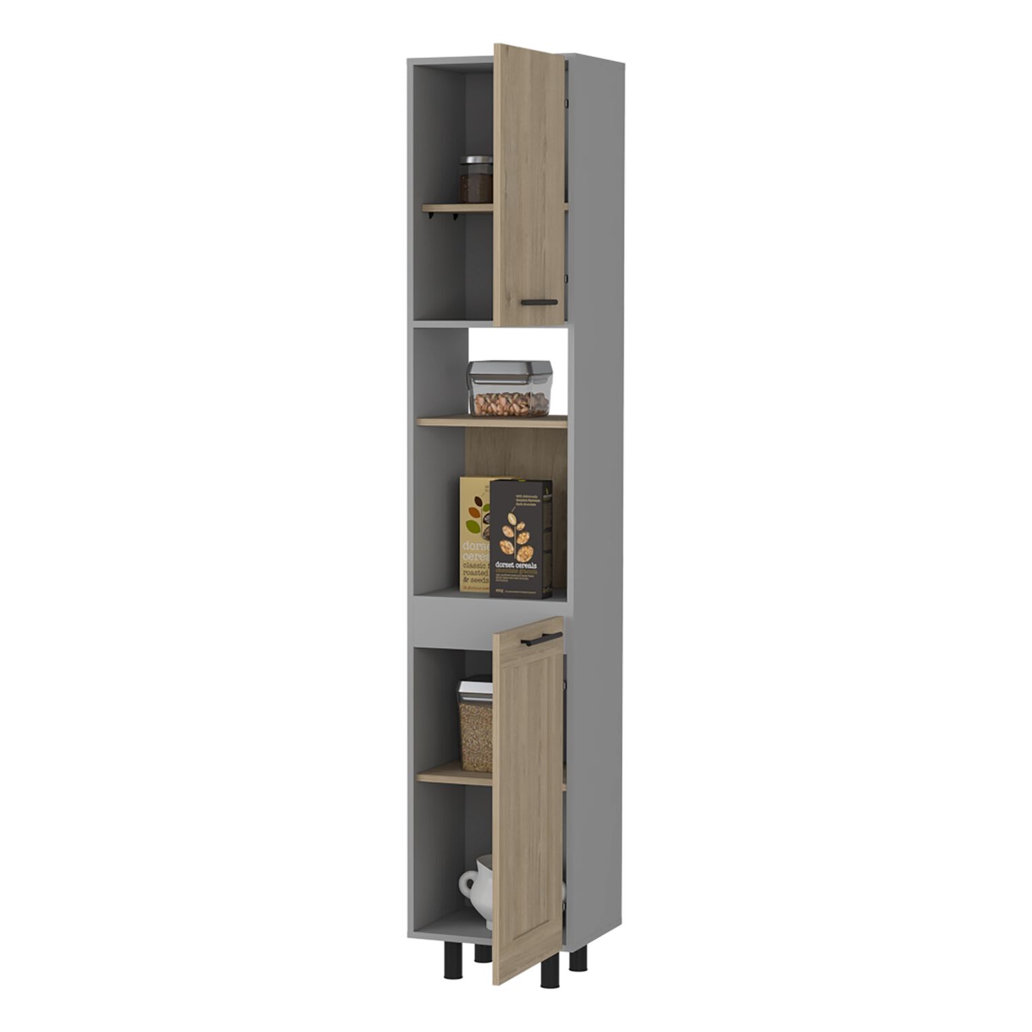 Mueble Despensa 2 Puertas Fm-004g Gris image number 1.0