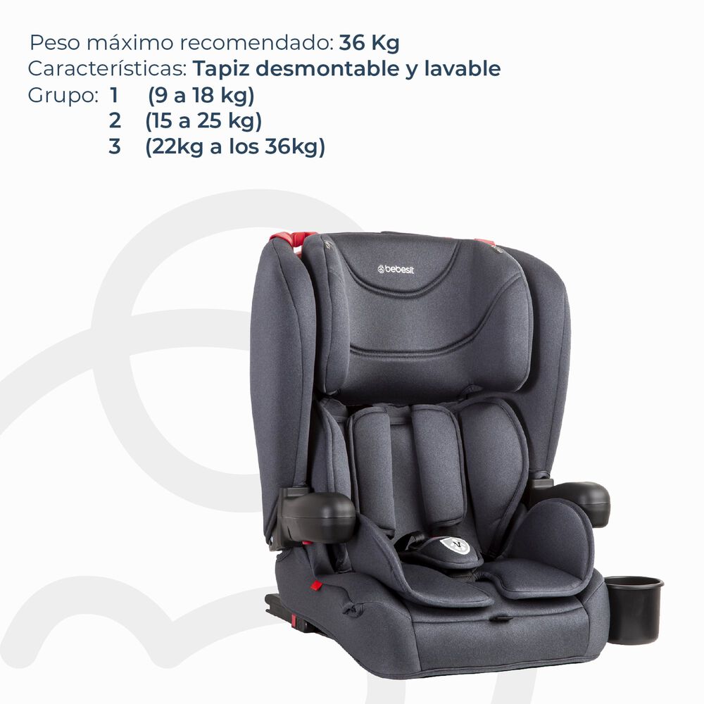 Silla De Auto Butaca Smartfix Negro Bebesit image number 3.0