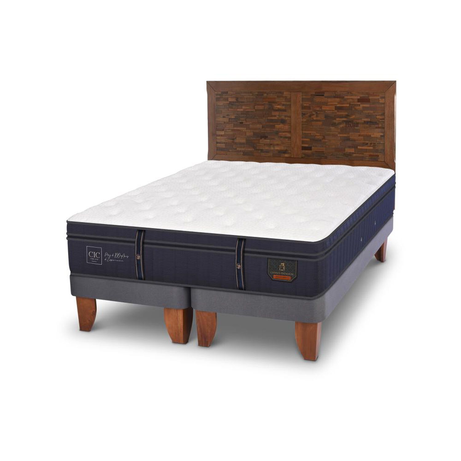 Cama Europea Cic Grand Premium / King / Base Dividida + Respaldo image number 3.0