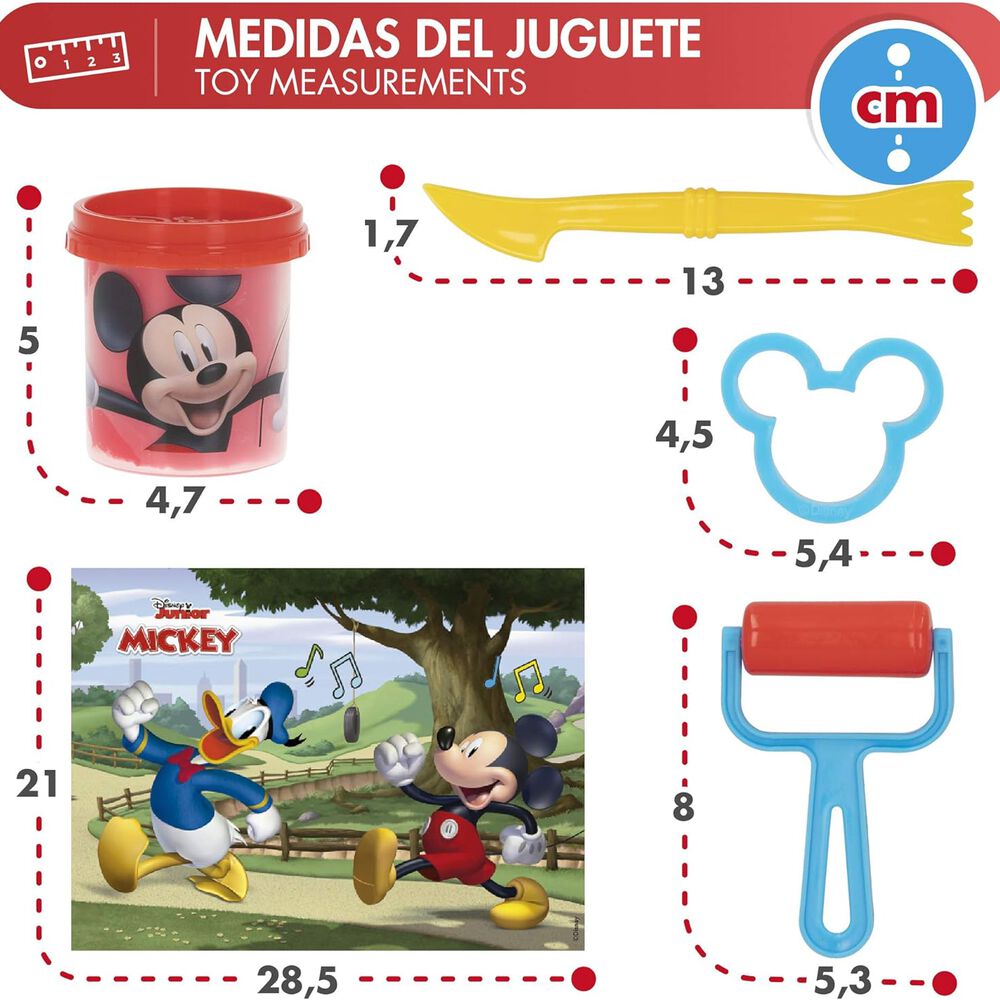 Set De Masas Con Accesorios Moldeables Juego Niños Mickey 3d image number 3.0