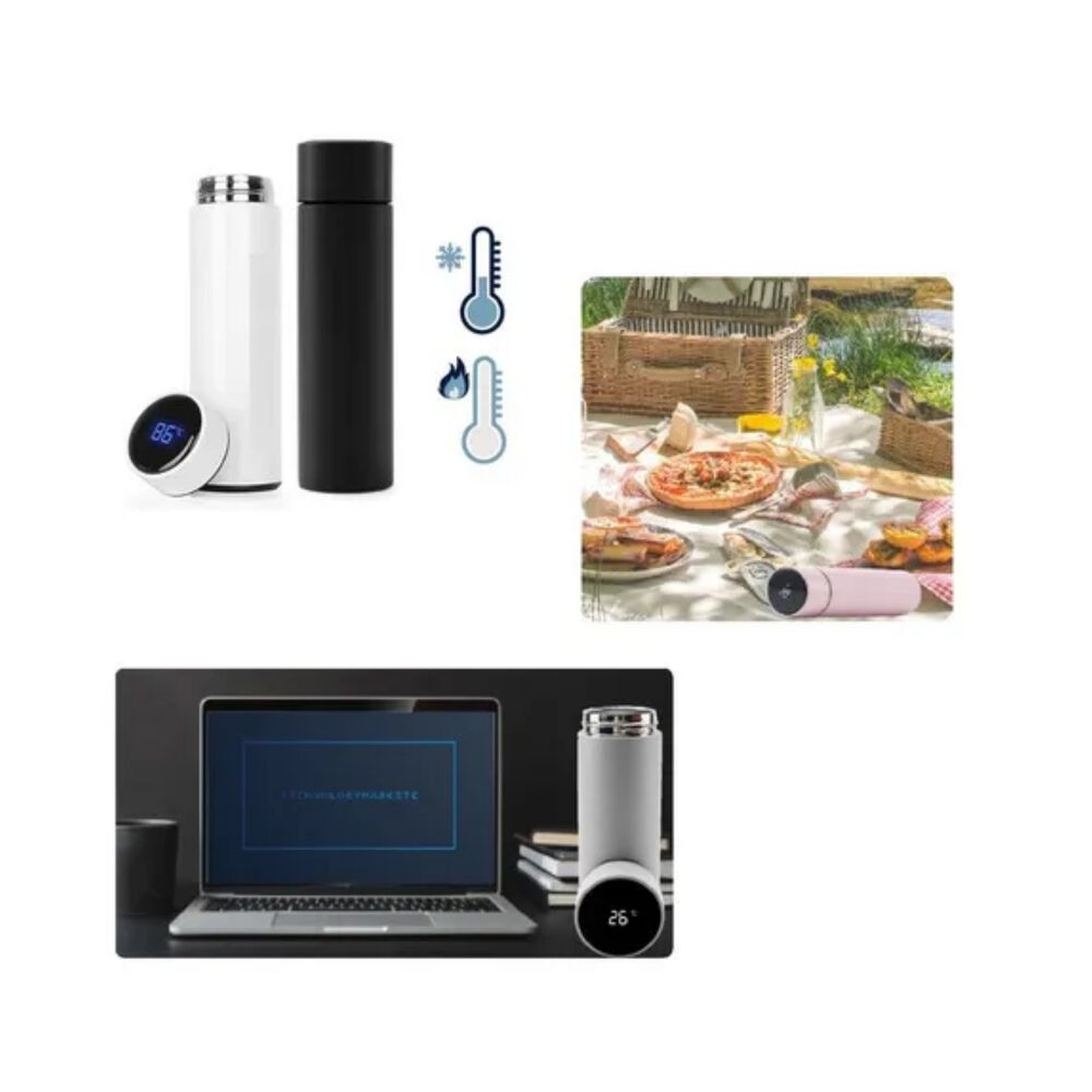 Taza Termo Inteligente Sensor Digital 500 Ml Blanco image number 3.0