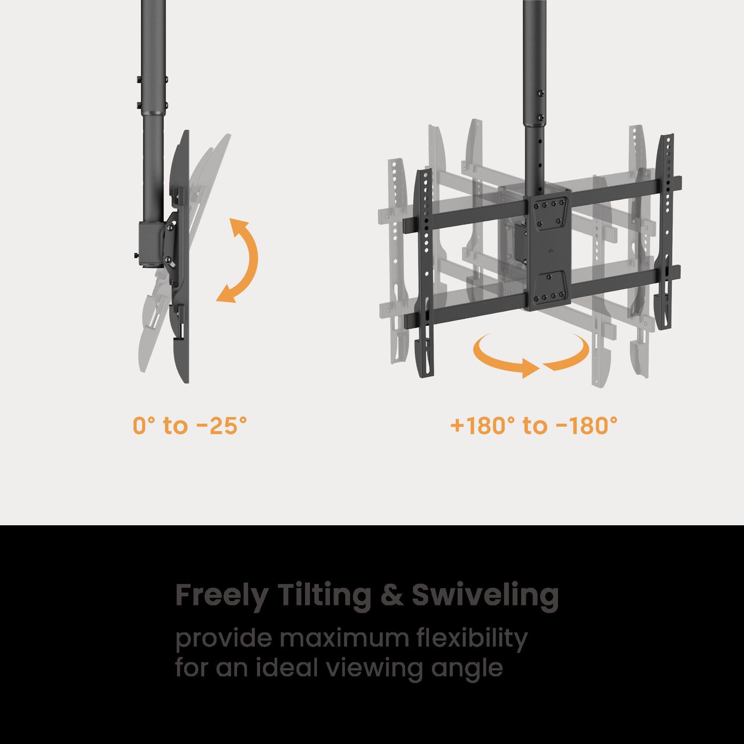 Soporte De Tv Alta Carga Para Cielo 43"~ 86" - 360 60kg Brasforma - Sbrp1546l image number 7.0